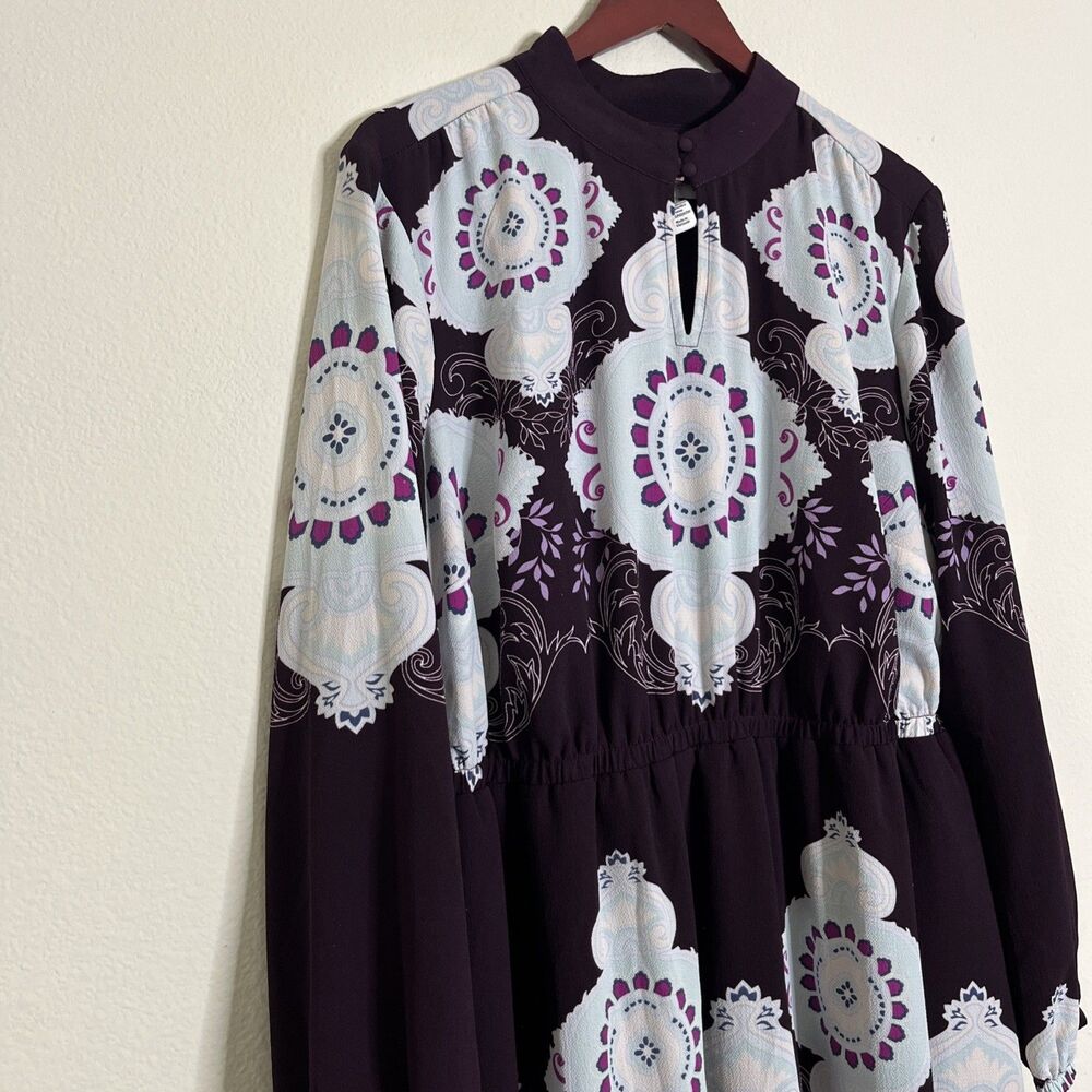 Lane Bryant Purple and White Floral Midi Dress - Picture 5 of 15
